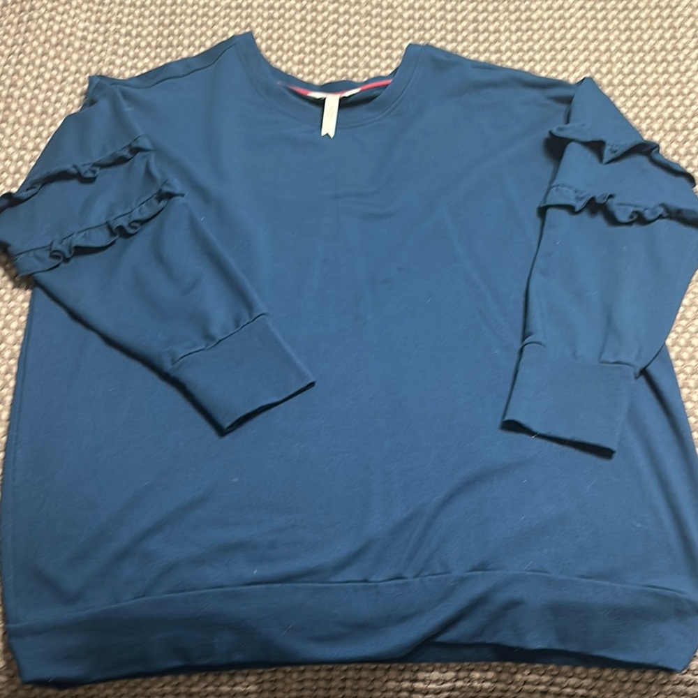 Matilda Jane Blue Ruffled Sweatshirt